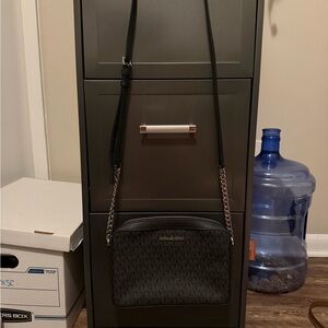 Michael Kors Black and Gray Crossbody Bag